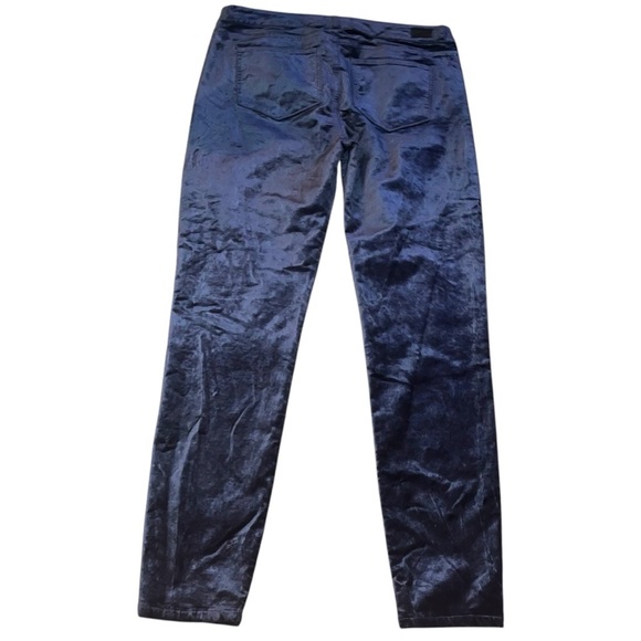 PAIGE Midnight Slate Velour Verdugo Ultra Slim, Skinny Jeans - Picture 3 of 7